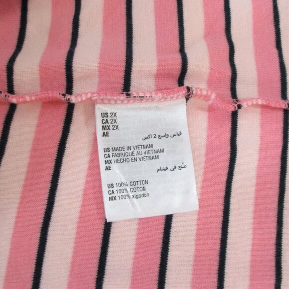 Karen Scott Plus Striped Pullover Cotton Top - Picture 6 of 6